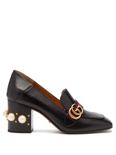 gucci square toe loafers|Gucci Peyton Embellished Leather Loafers in Black .